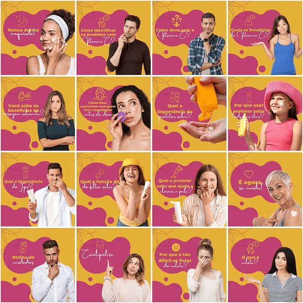 Pack Canva Estética Beleza Templates Editáveis 200 Artes + Legendas 2