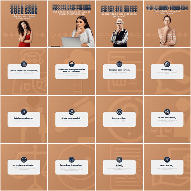 Pack Canva Advogado Advocacia Templates Editáveis 200 Artes + Legendas 7