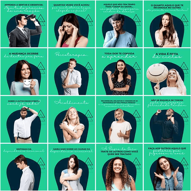 Pack Canva Psicologo Psicologia Templates Editáveis 200 Artes + Legendas 2