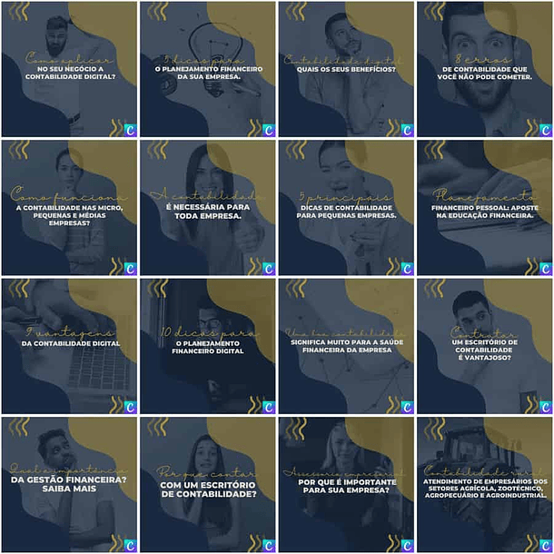Pack Canva Contabilidade Templates Editáveis 200 Artes + Legendas 11