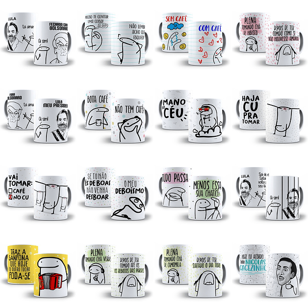 90 Artes Caneca Flork Estampas Sublimação Arquivos  2