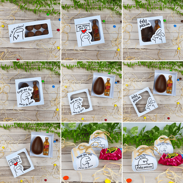 Pacote de Artes Caixas Páscoa Ovo de Colher Flork Meme Bento Arquivos  2