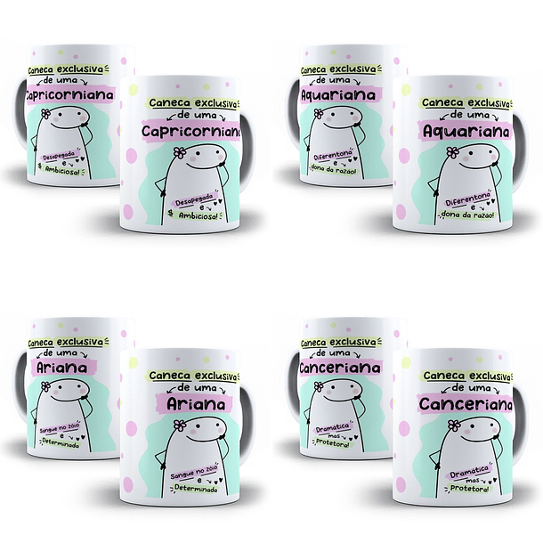 12 Artes Caneca Flork Signos 3.0 Arquivos Sublimação Jpeg 3