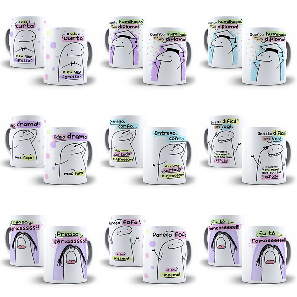 45 Artes Caneca Flork Beto Memes 3.0 Arquivos Sublimação Jpge 5