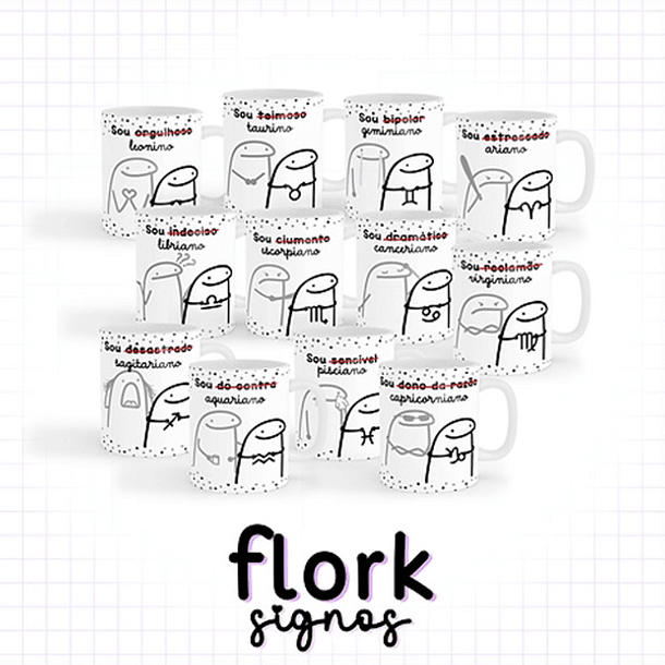 Kit Digital FLORKS - Memes e Signos