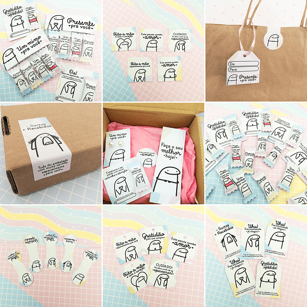 Kit Digital Embalagens Flork Bento Memes Arquivos Png e Pdf 2