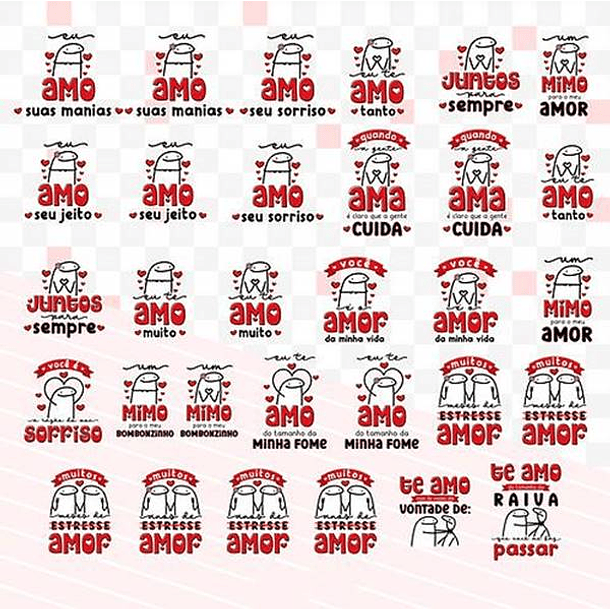 Pacote Sublimação Flork Bento Memes Dia dos Namorados Completo 2