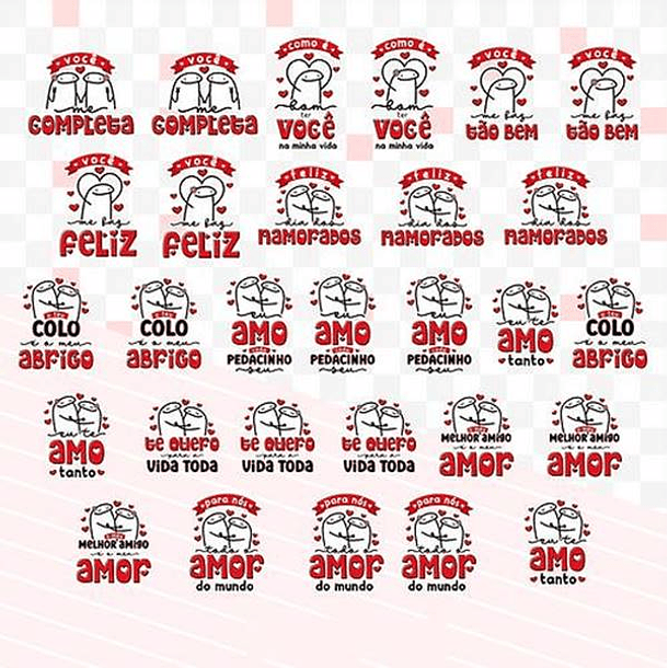 Pacote Sublimação Flork Bento Memes Dia dos Namorados Completo 11