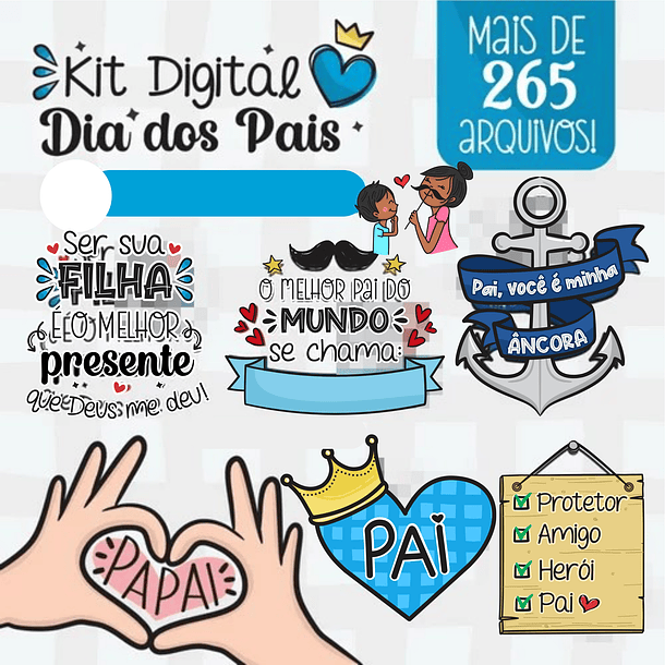Kit Digital Dia dos Pais Lt15 Frases Artes Arquivos Png 1