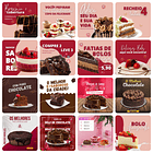 Pack Canva Confeitaria Templates Editável 40 Artes + Bônus 1