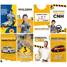 Pack Canva Auto Escola Templates Editável 26 Artes Storie + Bônus