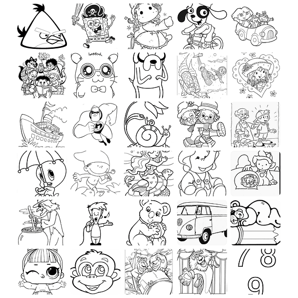 5.500 Desenhos Infantil para Colorir Pintar e Imprimir - Arquivos Prontos 3