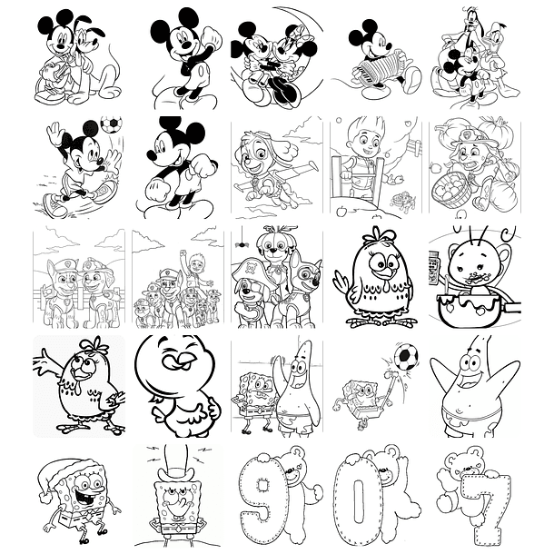 5.500 Desenhos Infantil para Colorir Pintar e Imprimir - Arquivos Prontos 5