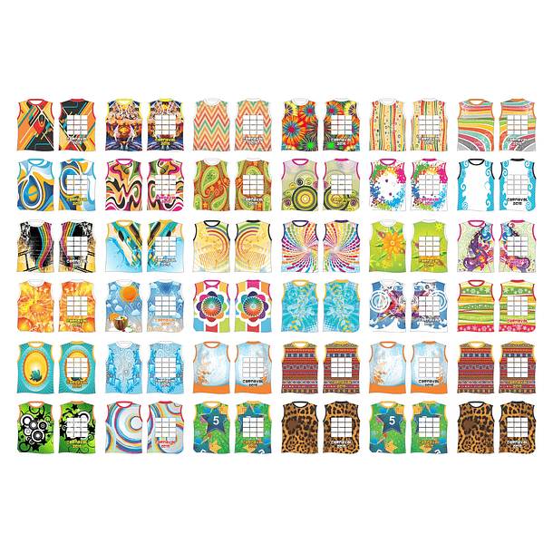 300 Artes Vetor Abadás Carnaval Editável em Corel Draw 7