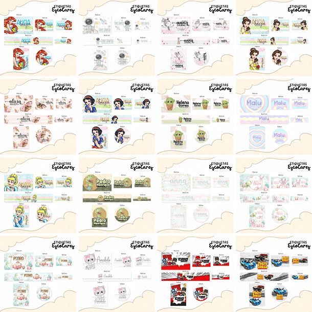 Artes para Etiquetas Escolares Voltas as Aulas Menino e Menino em Jpg 2