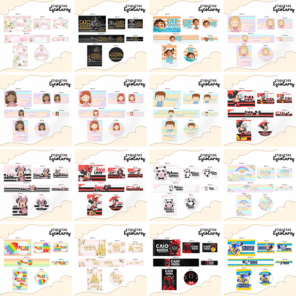 Artes para Etiquetas Escolares Voltas as Aulas Menino e Menino em Jpg 3