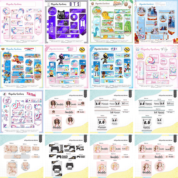 Artes para Etiquetas Escolares Voltas as Aulas Menino e Menino em Jpg 5