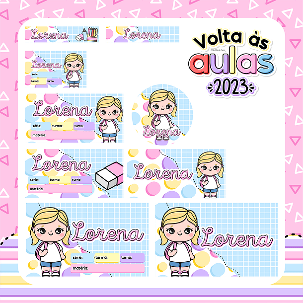 Kit Digital Volta as Aulas Encadernação Etiquetas 2023  13