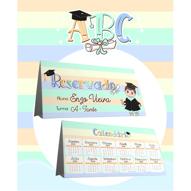 Kit Digital Formatura ABC Menino e Menina  em Png 6