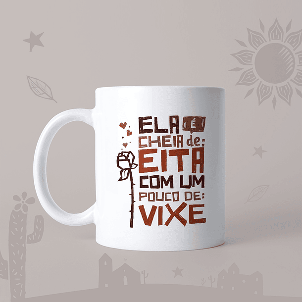 Artes para Caneca Mulheres Xilogravura em Jpg 3