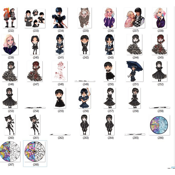 Kit Digital Wandinha Jenna Ortega Novo Arquivo Png  4