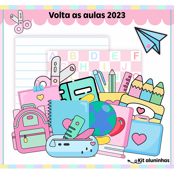 Kit Escolar Caderno Aluninhas 2023 em Pdf e Png 11
