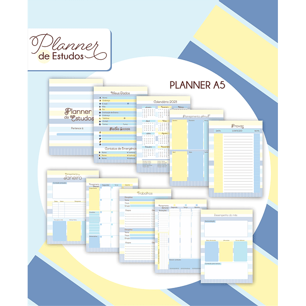 Arquivo Planner de Estudos Feminino e Masculino em Pdf 5