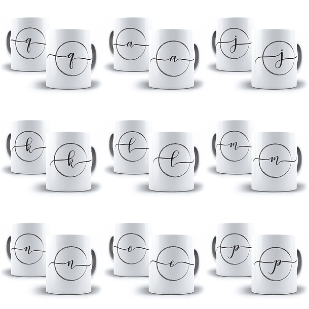 26 Arte para Caneca Alfabeto Ghifo em CorelDraw + Jpg 1