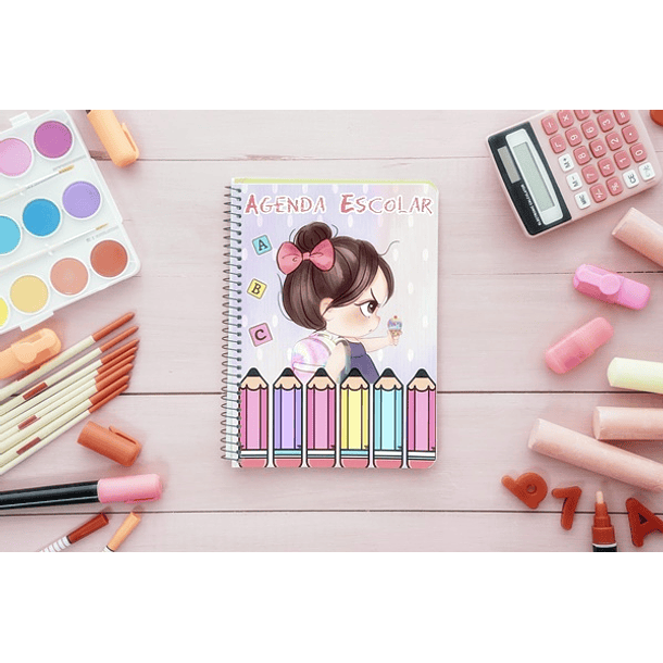 13 Artes para Capa Agendas Voltas as Aulas em CorelDraw 6