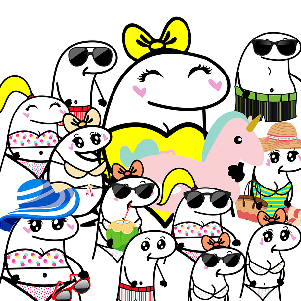 Kit Digital Flork Praia Piscina sem fundo Arquivos Png  2