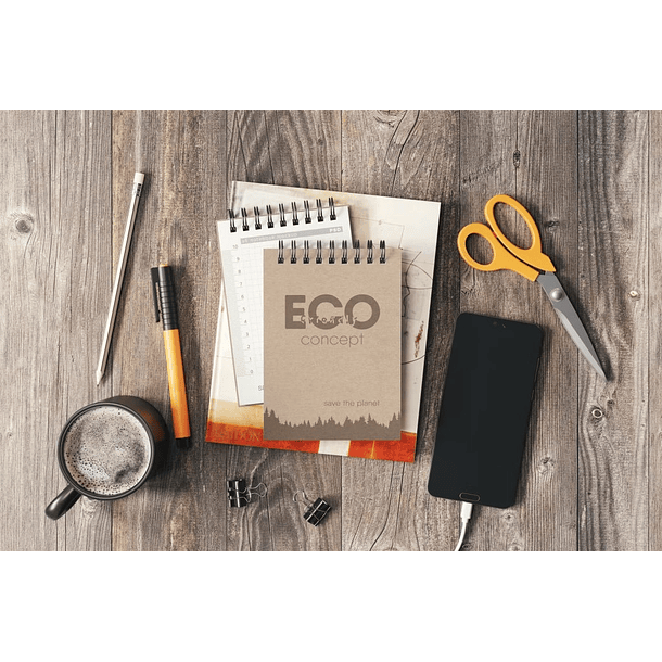 Mockup para Agenda Bloquinho Modelo 6 em Photoshop 6