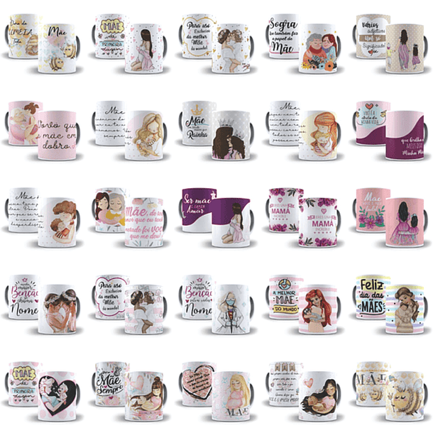 700 Artes Caneca Dia das Mães Completo Arquivos Jpg Png + Mockups 8