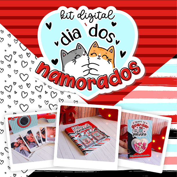 Kit Digital Dia dos namorados em Png   1