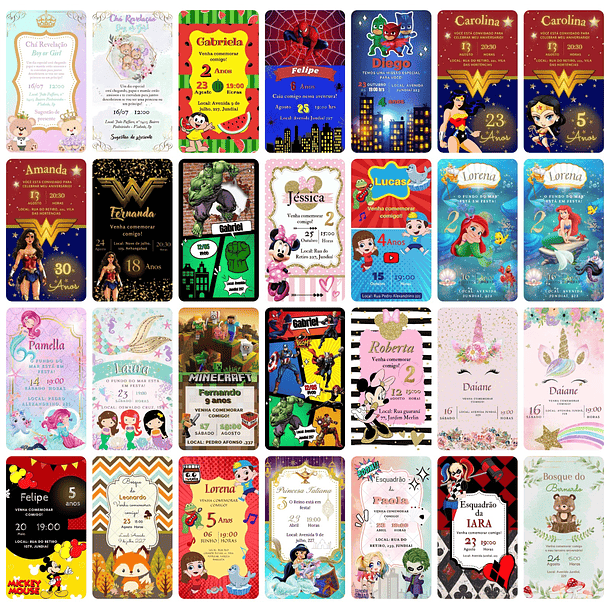 Pack Canva 220 Convites Modernos Editáveis no Canva Templates Editáveis 10