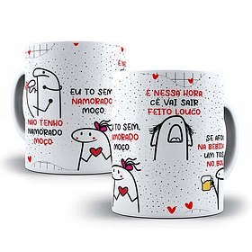 Arte para Caneca Eu não Tenho Namorado Moço Flork Editável
