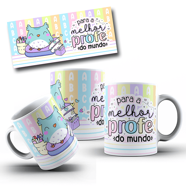 10 Artes Caneca Dia dos Professores em CorelDraw 6