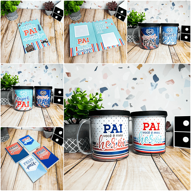 Kit Digital Mimos Dia dos Pais Completo em Png 5