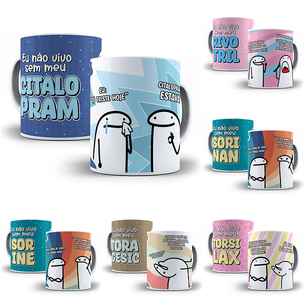 17 Artes para Caneca Flork Hipocondríaco em Jpg 1