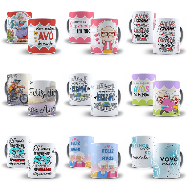 140 Artes para Sublimação Dia dos Avós em CorelDraw 4