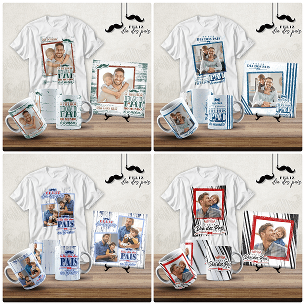 90 Artes para Sublimação Dia dos Pais em Corel Draw 2