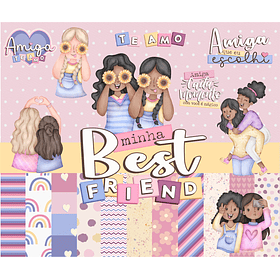 Kit Digital Amigas Best Forever em Png 