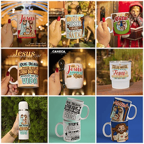 30 Artes para Caneca Natal de Jesus Arquivo em Jpg