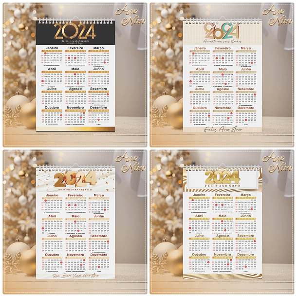 Arquivo Calendários de Ano Novo 2024 em CorelDraw 8