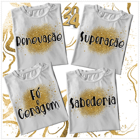 12 Artes para Camisa Ano Novo Arquivos em Corel Draw