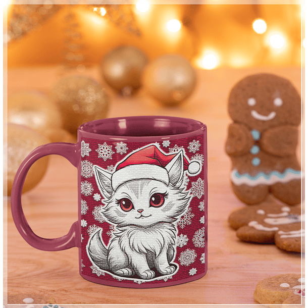 9 Artes para Caneca de Gatinhos Natal Arquivo em Jpg  1