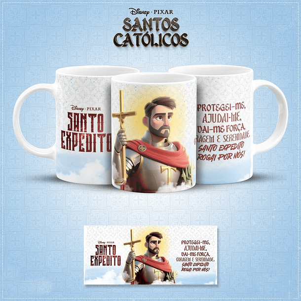 20 Artes para Caneca Santinhos Católicos Pixar em Jpg 16