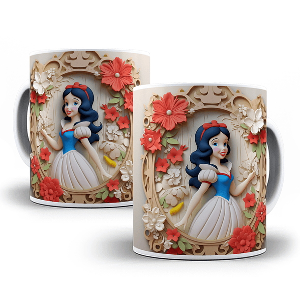 30 Artes para Caneca Princesas da Disney 3d em Jpg 9