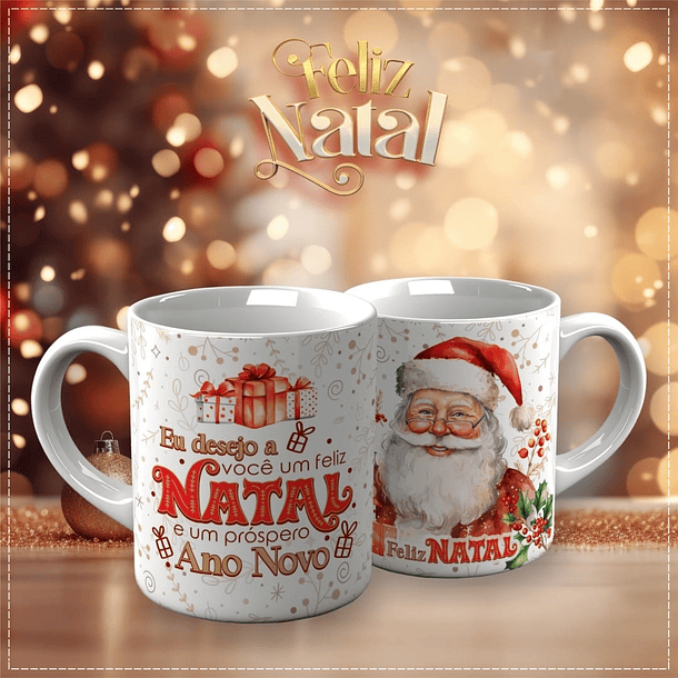 15 Artes para Caneca Papai Noel Arquivo em CorelDraw  5
