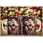 34 Artes para Caneca Natal Papai Noel 3D Arquivo em Jpg   4