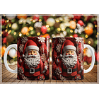 34 Artes para Caneca Natal Papai Noel 3D Arquivo em Jpg   10